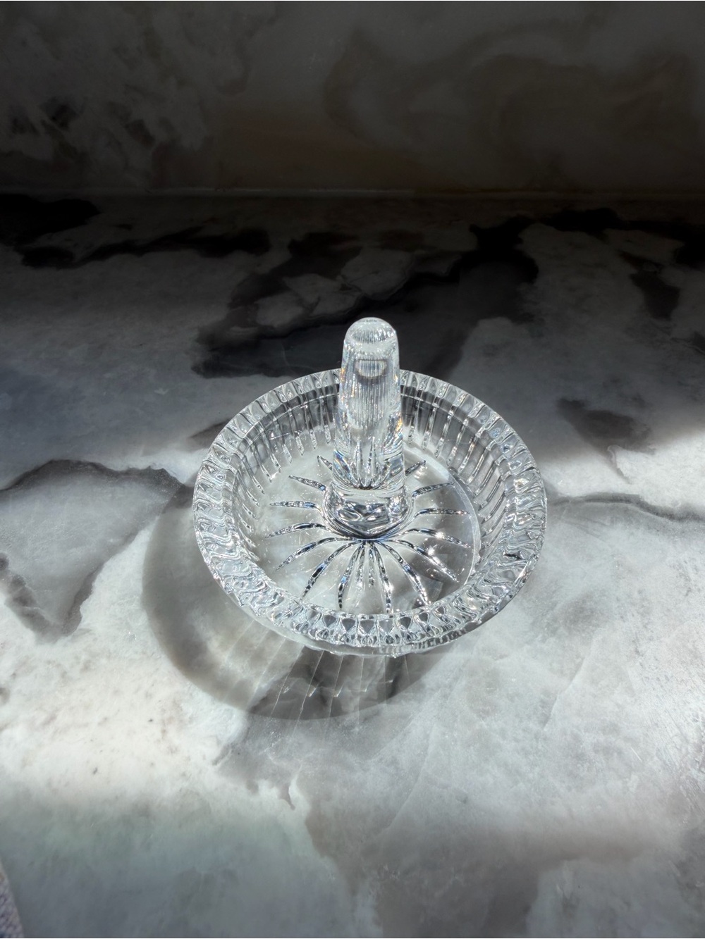 Waterford Crystal Ring Holder Jewelry Dish 3”